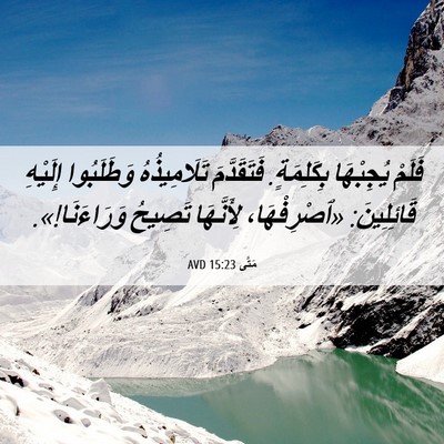 Picture 06 - مَتَّى 15:23 AVD - فَلَمْ يُجِبْهَا - Bible Verse Picture