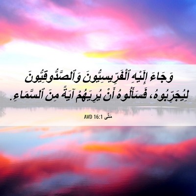 Picture 06 - مَتَّى 16:1 AVD - وَجَاءَ إِلَيْهِ - Bible Verse Picture