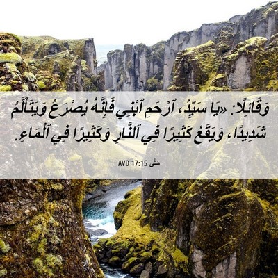 Picture 06 - مَتَّى 17:15 AVD - وَقَائِلًا: «يَا سَيِّدُ، - Bible Verse Picture