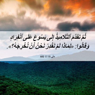 Picture 06 - مَتَّى 17:19 AVD - ثُمَّ تَقَدَّمَ - Bible Verse Picture