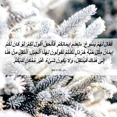 Picture 06 - مَتَّى 17:20 AVD - فَقَالَ لَهُمْ يَسُوعُ: - Bible Verse Picture