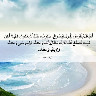 Picture 06 - مَتَّى 17:4 AVD - فَجَعَلَ بُطْرُسُ يَقُولُ - Bible Verse Picture