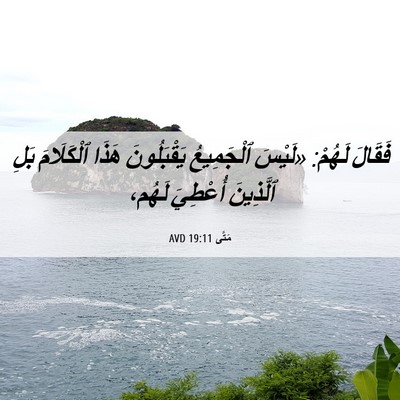 Picture 06 - مَتَّى 19:11 AVD - فَقَالَ لَهُمْ: «لَيْسَ - Bible Verse Picture