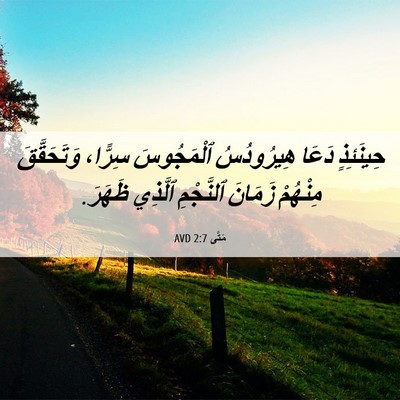 Picture 06 - مَتَّى 2:7 AVD - حِينَئِذٍ دَعَا - Bible Verse Picture
