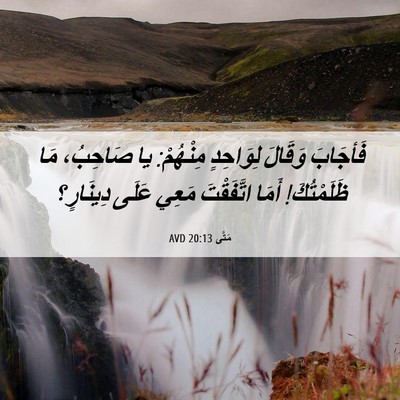 Picture 06 - مَتَّى 20:13 AVD - فَأجَابَ وَقَالَ - Bible Verse Picture