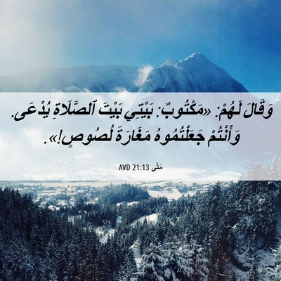 Picture 06 - مَتَّى 21:13 AVD - وَقَالَ لَهُمْ: - Bible Verse Picture