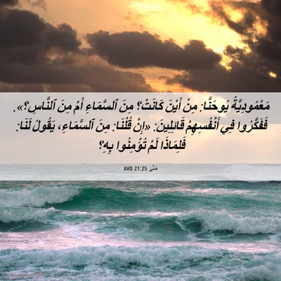 Picture 06 - مَتَّى 21:25 AVD - مَعْمُودِيَّةُ يُوحَنَّا: - Bible Verse Picture