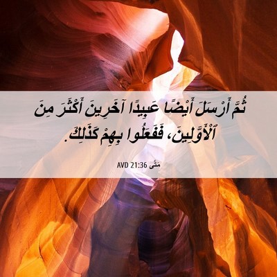 Picture 06 - مَتَّى 21:36 AVD - ثُمَّ أَرْسَلَ أَيْضًا - Bible Verse Picture