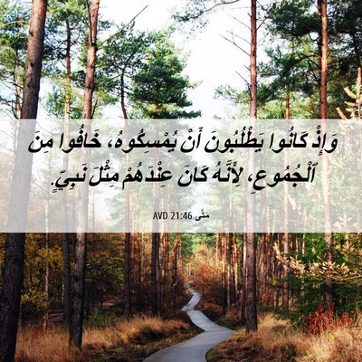 Picture 06 - مَتَّى 21:46 AVD - وَإِذْ كَانُوا - Bible Verse Picture