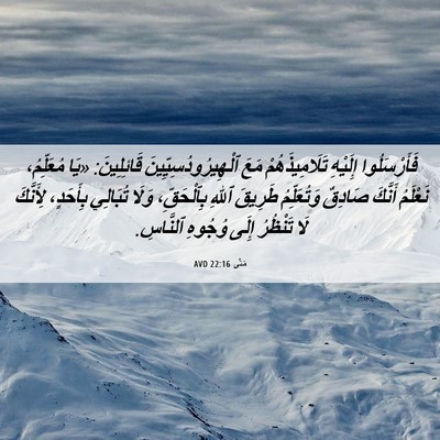 Picture 06 - مَتَّى 22:16 AVD - فَأَرْسَلُوا إِلَيْهِ - Bible Verse Picture
