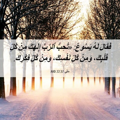 Picture 06 - مَتَّى 22:37 AVD - فَقَالَ لَهُ يَسُوعُ: - Bible Verse Picture