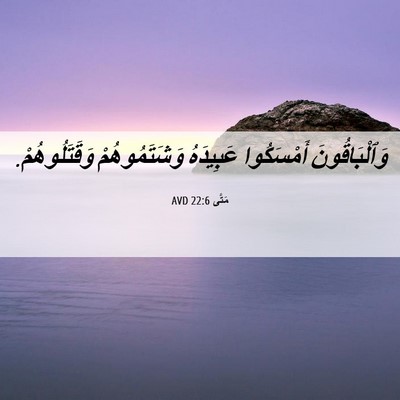 Picture 06 - مَتَّى 22:6 AVD - وَٱلْبَاقُونَ أَمْسَكُوا - Bible Verse Picture