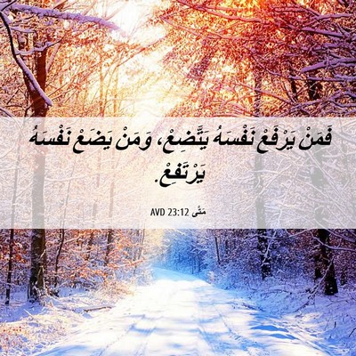 Picture 06 - مَتَّى 23:12 AVD - فَمَنْ يَرْفَعْ نَفْسَهُ - Bible Verse Picture
