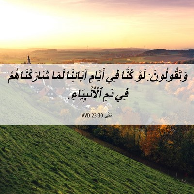 Picture 06 - مَتَّى 23:30 AVD - وَتَقُولُونَ: لَوْ كُنَّا - Bible Verse Picture