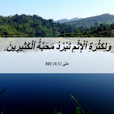 Picture 06 - مَتَّى 24:12 AVD - وَلِكَثْرَةِ ٱلْإِثْمِ - Bible Verse Picture