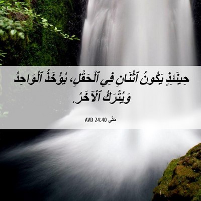 Picture 06 - مَتَّى 24:40 AVD - حِينَئِذٍ يَكُونُ - Bible Verse Picture
