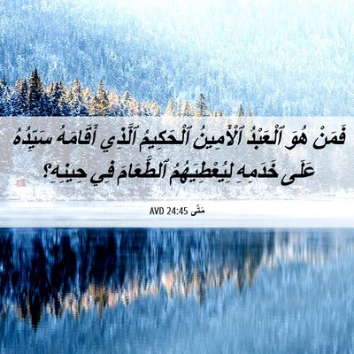 Picture 06 - مَتَّى 24:45 AVD - فَمَنْ هُوَ ٱلْعَبْدُ - Bible Verse Picture