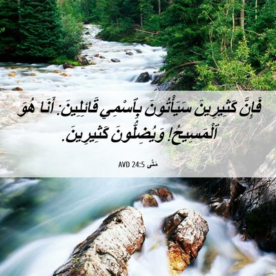 Picture 06 - مَتَّى 24:5 AVD - فَإِنَّ كَثِيرِينَ - Bible Verse Picture