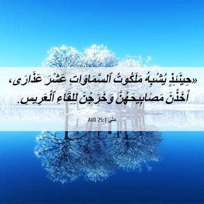 Picture 06 - مَتَّى 25:1 AVD - «حِينَئِذٍ يُشْبِهُ - Bible Verse Picture