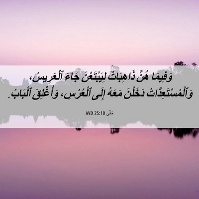 Picture 06 - مَتَّى 25:10 AVD - وَفِيمَا هُنَّ ذَاهِبَاتٌ - Bible Verse Picture