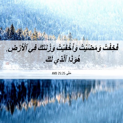 Picture 06 - مَتَّى 25:25 AVD - فَخِفْتُ وَمَضَيْتُ - Bible Verse Picture