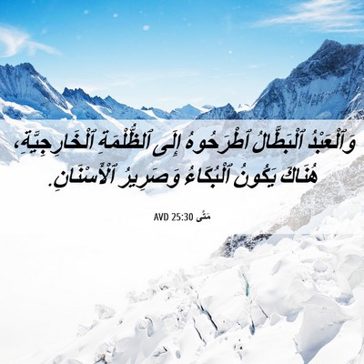 Picture 06 - مَتَّى 25:30 AVD - وَٱلْعَبْدُ ٱلْبَطَّالُ - Bible Verse Picture