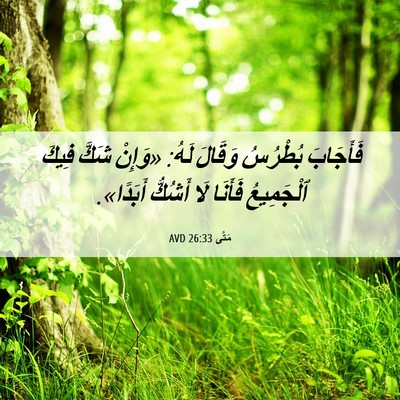 Picture 06 - مَتَّى 26:33 AVD - فَأَجَابَ بُطْرُسُ - Bible Verse Picture