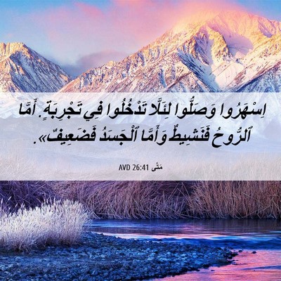 Picture 06 - مَتَّى 26:41 AVD - اِسْهَرُوا وَصَلُّوا - Bible Verse Picture