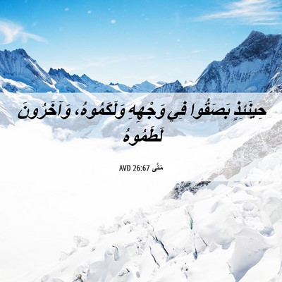 Picture 06 - مَتَّى 26:67 AVD - حِينَئِذٍ بَصَقُوا فِي - Bible Verse Picture