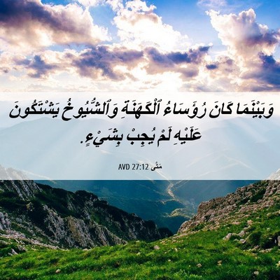 Picture 06 - مَتَّى 27:12 AVD - وَبَيْنَمَا كَانَ - Bible Verse Picture