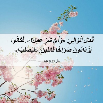 Picture 06 - مَتَّى 27:23 AVD - فَقَالَ ٱلْوَالِي: - Bible Verse Picture
