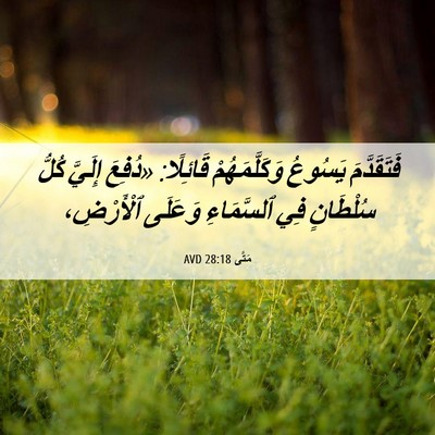 Picture 06 - مَتَّى 28:18 AVD - فَتَقَدَّمَ يَسُوعُ - Bible Verse Picture