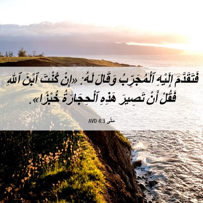 Picture 06 - مَتَّى 4:3 AVD - فَتَقَدَّمَ إِلَيْهِ - Bible Verse Picture