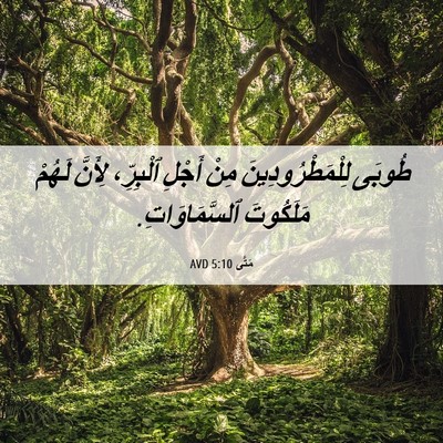 Picture 06 - مَتَّى 5:10 AVD - طُوبَى لِلْمَطْرُودِينَ - Bible Verse Picture