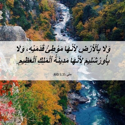 Picture 06 - مَتَّى 5:35 AVD - وَلَا بِٱلْأَرْضِ - Bible Verse Picture