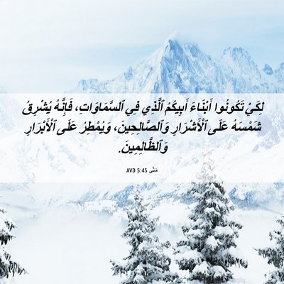 Picture 06 - مَتَّى 5:45 AVD - لِكَيْ تَكُونُوا - Bible Verse Picture