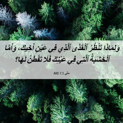Picture 06 - مَتَّى 7:3 AVD - وَلِمَاذَا تَنْظُرُ - Bible Verse Picture