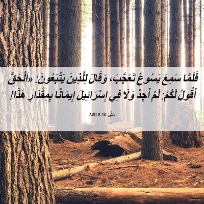 Picture 06 - مَتَّى 8:10 AVD - فَلَمَّا سَمِعَ يَسُوعُ - Bible Verse Picture