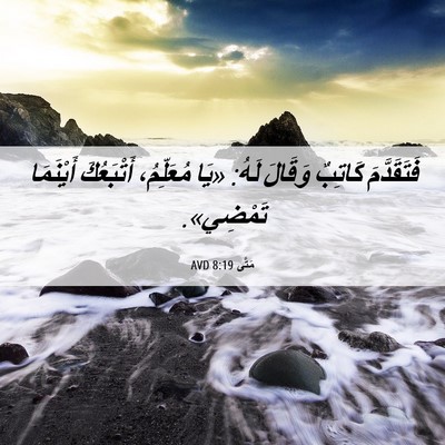 Picture 06 - مَتَّى 8:19 AVD - فَتَقَدَّمَ كَاتِبٌ - Bible Verse Picture