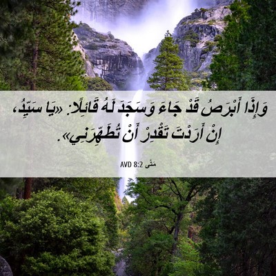 Picture 06 - مَتَّى 8:2 AVD - وَإِذَا أَبْرَصُ قَدْ - Bible Verse Picture
