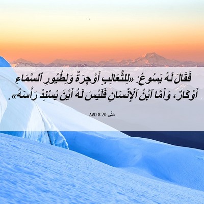 Picture 06 - مَتَّى 8:20 AVD - فَقَالَ لَهُ يَسُوعُ: - Bible Verse Picture