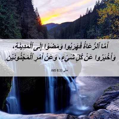 Picture 06 - مَتَّى 8:33 AVD - أَمَّا ٱلرُّعَاةُ - Bible Verse Picture