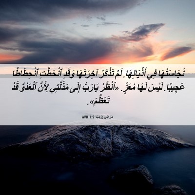 Picture 06 - مَرَاثِي إِرْمِيَا 1:9 AVD - نَجَاسَتُهَا فِي - Bible Verse Picture