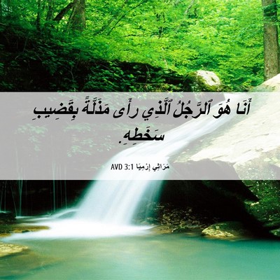 Picture 06 - مَرَاثِي إِرْمِيَا 3:1 AVD - أَنَا هُوَ ٱلرَّجُلُ - Bible Verse Picture