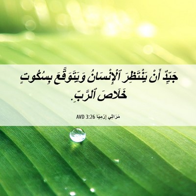 Picture 06 - مَرَاثِي إِرْمِيَا 3:26 AVD - جَيِّدٌ أَنْ يَنْتَظِرَ - Bible Verse Picture