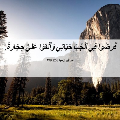 Picture 06 - مَرَاثِي إِرْمِيَا 3:53 AVD - قَرَضُوا فِي ٱلْجُبِّ - Bible Verse Picture
