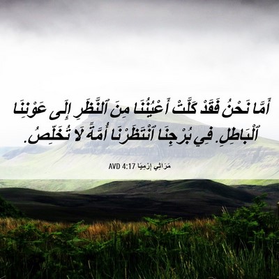 Picture 06 - مَرَاثِي إِرْمِيَا 4:17 AVD - أَمَّا نَحْنُ فَقَدْ - Bible Verse Picture