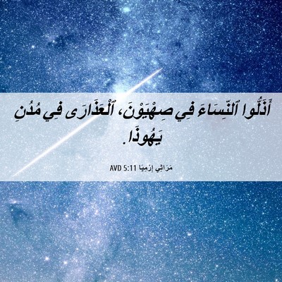 Picture 06 - مَرَاثِي إِرْمِيَا 5:11 AVD - أَذَلُّوا ٱلنِّسَاءَ فِي - Bible Verse Picture