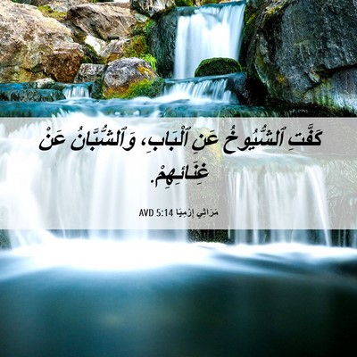 Picture 06 - مَرَاثِي إِرْمِيَا 5:14 AVD - كَفَّتِ ٱلشُّيُوخُ عَنِ - Bible Verse Picture