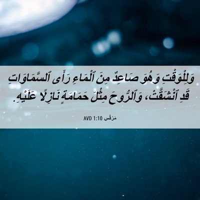 Picture 06 - مَرْقُس 1:10 AVD - وَلِلْوَقْتِ وَهُوَ - Bible Verse Picture